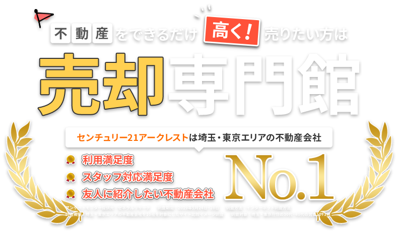 不動産売却 買い取り相談 所沢市 川越市 西東京市 東村山市の不動産売却ならセンチュリー21アークレスト