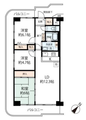  ６階南東向き角部屋につき眺望・陽当り・通風良好！