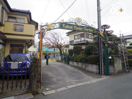 周辺環境 徒歩8分。【角栄幼稚園】多彩な「あそび」の中から、身体中で感じ、学んでいきます。 600m