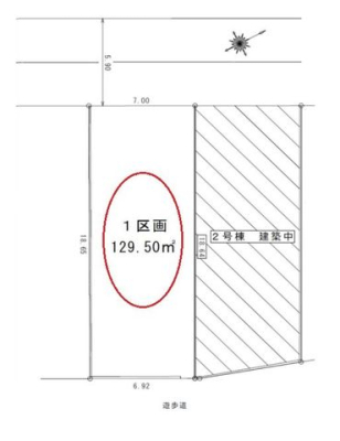 区画図 建築条件なし！お好きなハウスメーカーで建築出来ます！！閑静な住宅地は、周囲の騒音も少なく、落ち着いた雰囲気です。