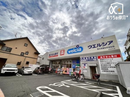周辺環境 ウェルシア富士見みずほ台店 徒歩16分。営業時間9:00～0:00　遅い時間でも開いているドラッグストア。日用品も購入できます。 1250m