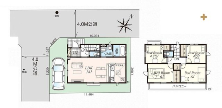  ■家族で過ごすリビングは、ゆったり過ごせる１８帖ＬＤＫ！■カウンターキッチンから家族の顔が見えるので、素敵な家族時間をお過ごしいただけます■北西角地の開放感ある立地！