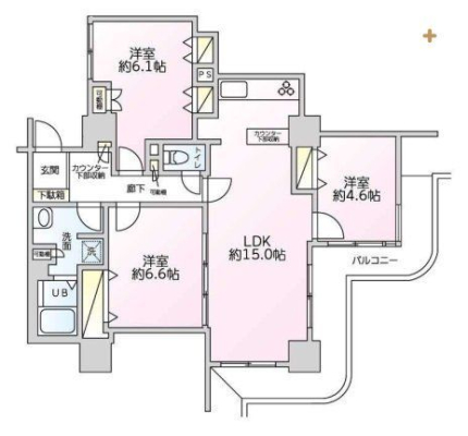  リフォーム済の綺麗なお住まいで新しい生活をスタート！南東角部屋につき、陽当たり眺望良好！