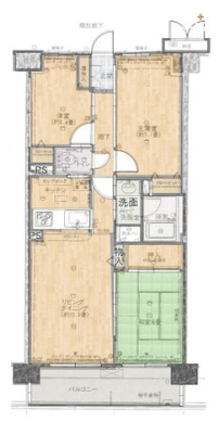  ■南向きにバルコニーあり～陽当たり良好のお住まい