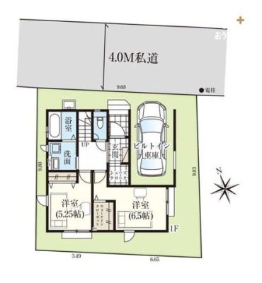 その他 【区画図】カースペース1台分。一戸建てが多く、長閑で閑静な住宅街ですが、スーパー・ドラッグストアが近く、暮らしやすい環境です！