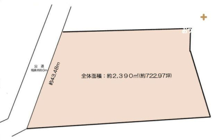 区画図 ■約720坪超の広々とした敷地■建築条件なし～資材置き場や駐車場としてお使いになれます