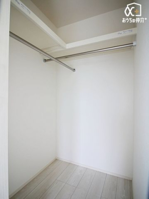 収納 ウォークインクローゼットの様子です。収納には寝具・衣類・趣味の物等を豊富に収納可能です！