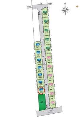 区画図 大型開発分譲地！全18区画！お好きなハウスメーカーで建築可能です