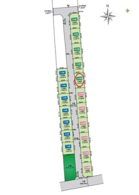 区画図 大型開発分譲地！全18区画！お好きなハウスメーカーで建築可能です