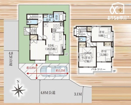  ■角地で日当たり良好な南向き戸建て！■新規内外装リフォーム後のキレイな室内で新生活をスタート■小屋裏収納付きで収納豊富なお住まい