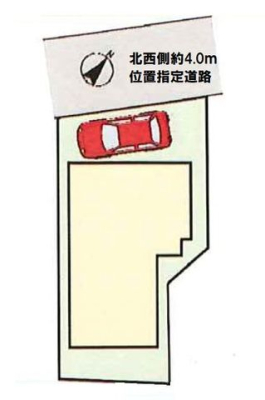 その他 【区画図】カースペース1台分。一戸建てが多く、長閑で閑静な住宅街。ゆったりと過ごしたい方にオススメな環境です！