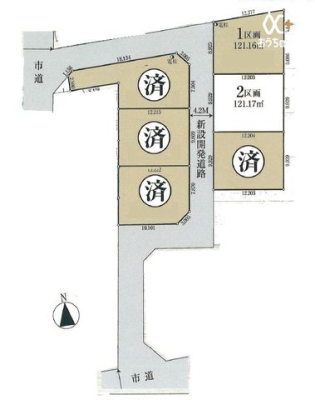 区画図 【1区画】新所沢駅と小手指駅2路線2駅利用可能な立地