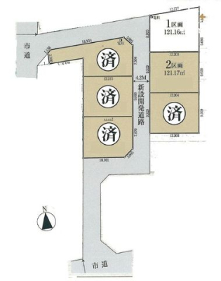 区画図 【2区画】新所沢駅と小手指駅2路線2駅利用可能な立地