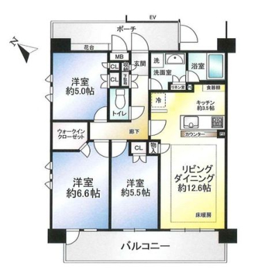  床暖房付きのお住まい足元からじんわりお部屋全体を温めるので空気が乾燥しにくく、肌やノドにも優しい暖房。