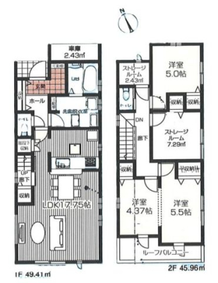  使いやすい家具の配置や日々の導線をイメージした間取り。毎日の生活が豊かになる、そんな願いを込めた間取りです。