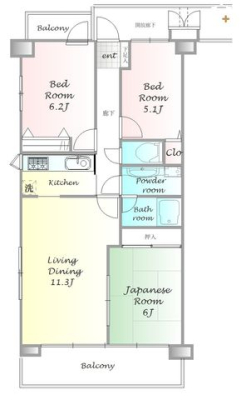  ■角部屋の3LDK