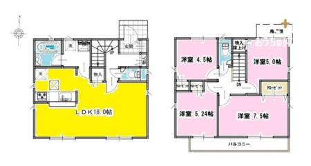  ■家族で過ごすリビングは、ゆったり過ごせる１８帖！■カウンターキッチンから家族の顔が見えるので、素敵な家族時間をお過ごしいただけます