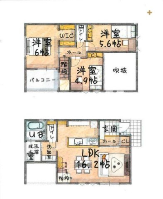  吹き抜け及び鉄骨階段仕様で開放感のあるLDK！