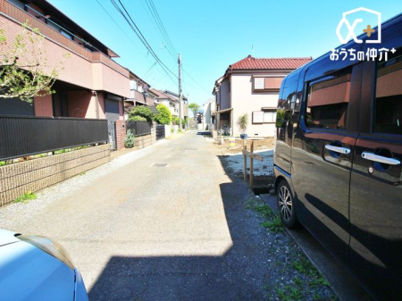 現地外観写真 北側前面道路は４ｍ私道に面しています。