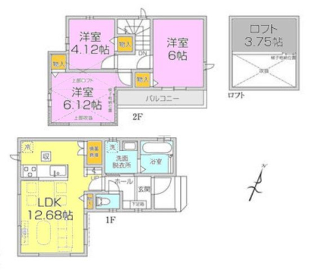  【9期　A号棟】■ロフト付き～趣味のスペースとしても～収納としても～いろいろな使い方可能