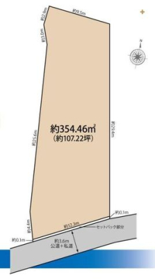 区画図 ■南道路に面した陽当たり良好な107坪超の広々とした敷地■建築条件なし！お好みのハウスメーカーにてご希望のマイホームを実現！■アパート・クリニックの用地にも適してます