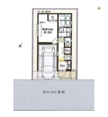 その他 【区画図】カースペース1台分。一戸建てが多く、長閑で閑静な住宅街。ゆったりと過ごしたい方にオススメな環境です！