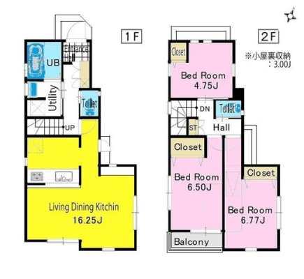  ■家族で過ごすリビングは、ゆったり過ごせる16帖超！■カウンターキッチンから家族の顔が見えるので、素敵な家族時間をお過ごしいただけます■小屋裏収納３帖！