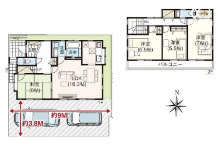  ■リビングに続く和室を開けますと広々空間～お子さまのお昼寝や遊び場にも重宝