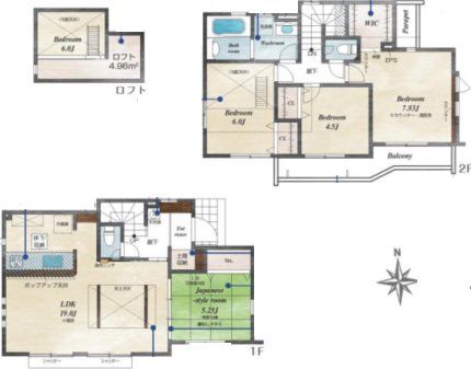  4LDK�{WIC�{�J�[�X�y�[�X2��