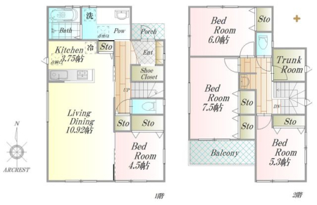  `House Layout`1Kɂ̓rȎɂ1B2Kɂ7̍LXƂmALprɗpł܂B