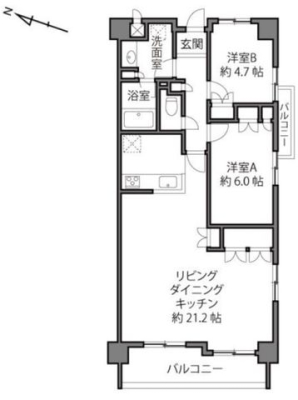  21.2LDK͓쐼Ɠ쓌̓ʍ̌]AzǍDIS[t