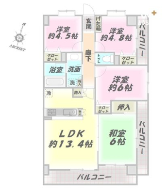  4LDK����p�����B�ߘa3�N�Ƀ��t�H�[�����𑽐�����B