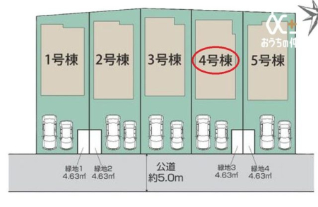 ���̑� �T�����̂Ȃ��̂S�����ɂȂ�܂��B��r�I�A���w�Z�̖呤�ɋ߂������ɂȂ�܂��B