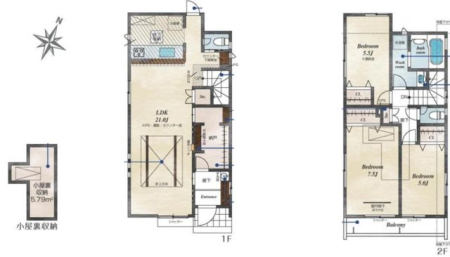  3LDK�{���������[�{�[�ˁ{�J�[�X�y�[�X�Q��