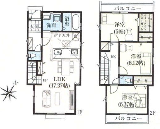  3LDK�{WIC�{�J�[�X�y�[�X2�䕪