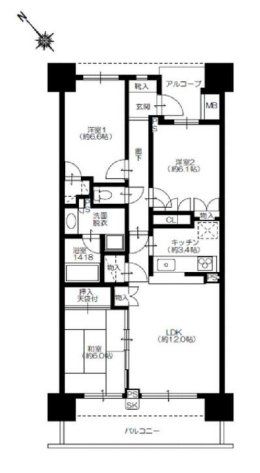  ��Ƃ肠��LDK�ƁA�v���C�x�[�g��Ԃ��m�ۂ���3LDK�B���[��ݔ��������A�㎿�ŉ��K�ȕ�炵�������Z�܂��ł��B