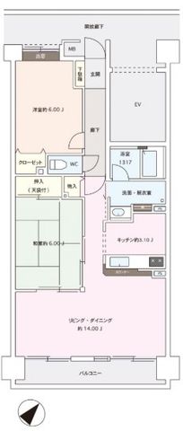  LDK�𒆐S�ɁA�v���C�x�[�g��Ԃ���������m�ۂ���2LDK�B�a���̂��闎���������Z�܂��ŁA���K�Ȗ����������܂��B