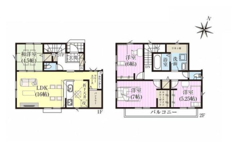  �SLDK�@�a�m��4.5���A�t���[�X�y�[�X�̂���LDK�A�p���g���[