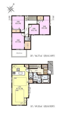  ���g�[������4LDK�@�J�[�X�y�[�X2��