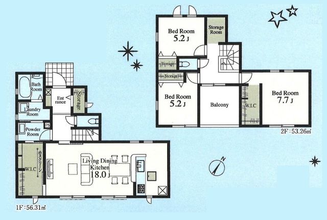  ��炵�̉��K�����ʂ�[���̐ݔ��E�d�l�V�X�e���L�b�`��(�l�H�嗝�Ύg�p) 1F�E2F���E�H�V�����b�g���ʉ��ϑ�Low-E�K���X�g�p�����g�[����