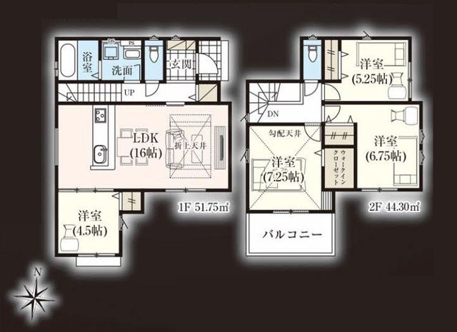  ���r���O16���{�E�H�[�N�C���N���[�[�b�g��4LDK