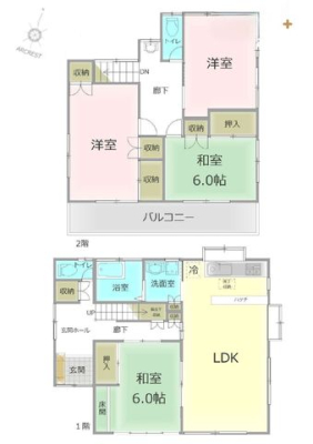  ������̖��邳�����������A�o�����X�̗ǂ�3LDK�̊Ԏ��B�e��������������m�ۂ��A���K�Ȑ����������ł���Z�܂��ł��B