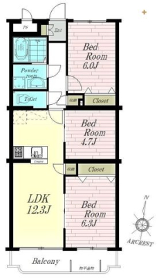  �Ԏ�}��������̑傫�ȑ����炽���Ղ�ƌ����������ޖ��邭�d�؂���Ȃ����ƍL�X�Ƃ���18����LDK��3LDK�ŁA�Ζʎ��L�b�`���ł�