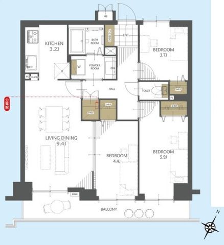  3LDK�E61.58m2�ŉƑ��̕�炵�ɂ��傤�ǂ����L���B�V�K���m�x�Ő����̎����オ��g�V�����d�l�h�B�y�A�K���X���ŉ��K�������߁A�Â��Ȏ����ցB�I�[�g���b�N��TV���j�^�[�ŁA�A��̈��S�����Ⴂ�܂��B