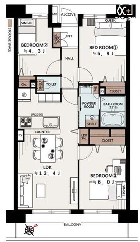  �`House Layout�`�g���₷���Ƌ�̔z�u����X�̓������C���[�W�����Ԏ��B�����̐������L���ɂȂ�A����Ȋ肢�����߂��Ԏ��ł��B