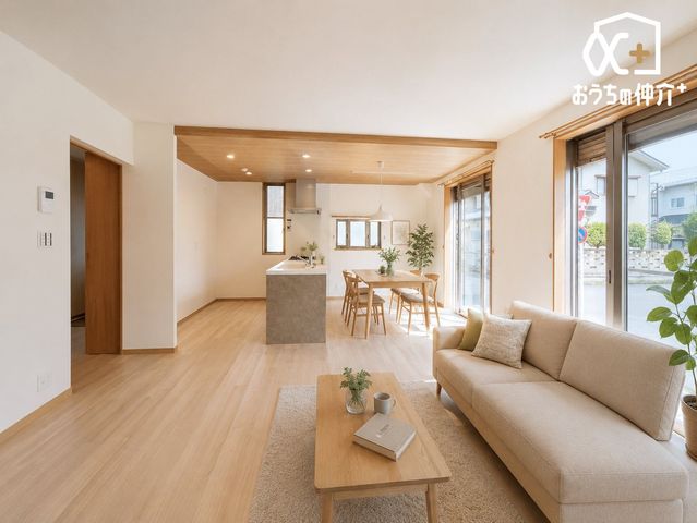 ���r���O �傫�ȑ�����L�����i�ƁA�L�X�Ƃ������r���O�Ŋ�����A�S�L���ȕ�炵�̎n�܂�B��AI�摜�����ɂ�鎺�����C���[�W�����ʐ^�ł��B