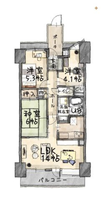  �`House Layout�`�g���₷���Ƌ�̔z�u����X�̓������C���[�W�����Ԏ��B�����̐������L���ɂȂ�A����Ȋ肢�����߂��Ԏ��ł��B