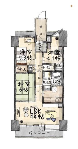  �`House Layout�`�g���₷���Ƌ�̔z�u����X�̓������C���[�W�����Ԏ��B�����̐������L���ɂȂ�A����Ȋ肢�����߂��Ԏ��ł��B