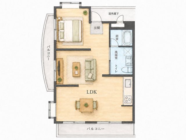  �`House Layout�`�{�����̓����̈�͂RLDK���������[���ɕύX�����J�����̂���Ԏ��@���q�l�̗��z��������ׂɊԎ��ύX�Ȃǂ����R���݂̋����ł�
