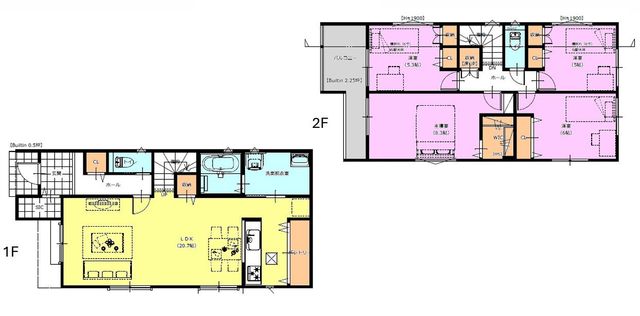 �`House Layout�`2�K��4��������^�C�v��4LDK!�Ƒ��̐l���������Ă��Ή��ł���Ԏ��ł��B